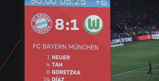 疯狂8比1！凯恩+奥利塞+迪亚斯>德甲其他17队